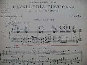 TAVAN E. Fantaisie Cavalleria Rusticana Mascagni Orchestre 1906