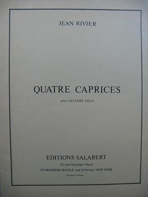 RIVIER Jean Quatre Caprices Guitare 1972