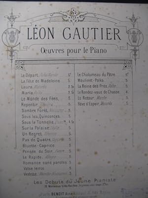 Imagen del vendedor de GAUTIER Lon Un Regret Piano ca1860 a la venta por partitions-anciennes