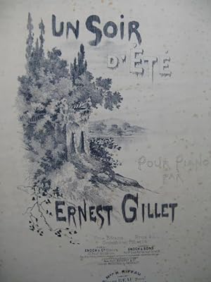Seller image for GILLET Ernest Un Soir d't Piano for sale by partitions-anciennes