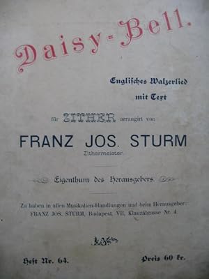 STURM Franz Jos. Daisy Bell Zither Cithare