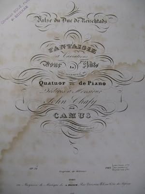 CAMUS Valse du Duc de Reichstadt Flute Piano ca1830