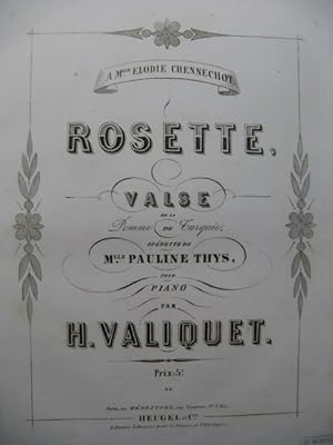 VALIQUET H. Rosette Piano ca1860
