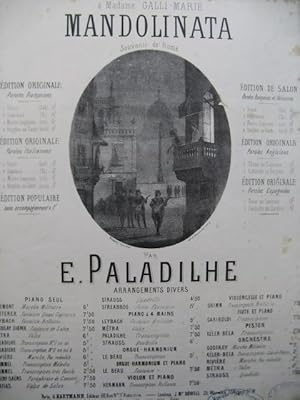 Seller image for PALADILHE E. Mandolinata Piano 1869 for sale by partitions-anciennes