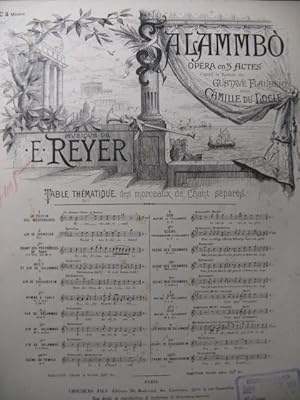 Image du vendeur pour REYER E. Alambo No 5 Chant Piano ca1890 mis en vente par partitions-anciennes