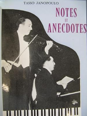 JANOPOULO Tasso Notes et Anecdotes Dédicace 1957