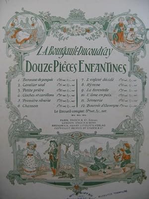 Seller image for BOURGAULT-DUCOUDRAY L. A. L'me en paix piano for sale by partitions-anciennes