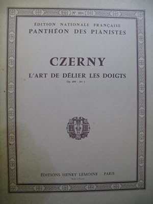 Bild des Verkufers fr CZERNY Charles L'art de dlier les doigts op 699 No 2 Piano zum Verkauf von partitions-anciennes