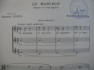 BARILLER Robert Le Manchot Choeur à 3 voix Chant 1955