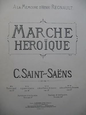 SAINT-SAËNS Camille Marche Héroïque 2 Pianos 8 mains 1880