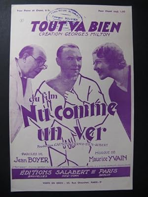 Seller image for Tout va bien Chanson Maurice Yvain 1933 for sale by partitions-anciennes