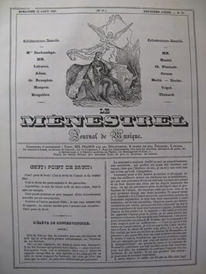 Seller image for MARGEOT J. Chut Point de Bruit Piano Chant 1835 for sale by partitions-anciennes