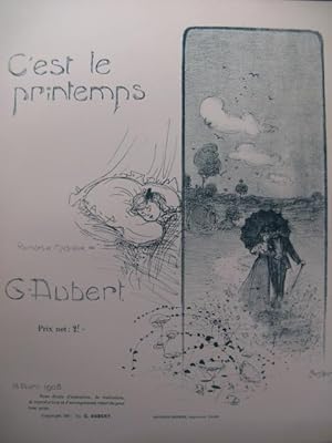 Bild des Verkufers fr AUBERT Gaston C'est le Printemps Pousthomis Chant Piano 1909 zum Verkauf von partitions-anciennes