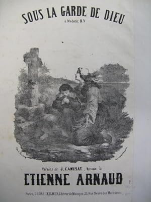 Seller image for ARNAUD Etienne Sous la Garde Chant Piano ca1860 for sale by partitions-anciennes