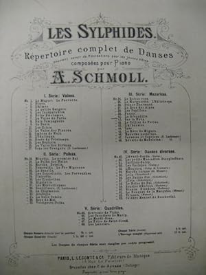 Seller image for SCHMOLL Anton La Grenadille Piano for sale by partitions-anciennes