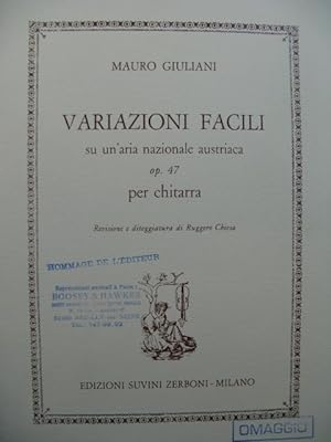 GIULIANI Mauro Variazioni Facili op 47 Guitare 1981