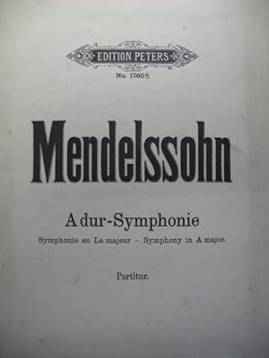 MENDELSSOHN Symphonie A dur Orchestre