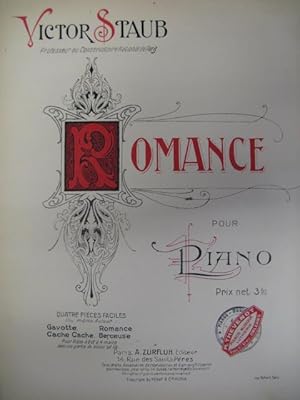 Seller image for STAUB Victor Romance Piano for sale by partitions-anciennes