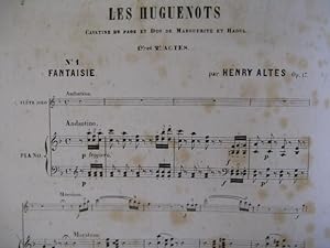 ALTÈS Henry Les Huguenots Flute Piano 1858?