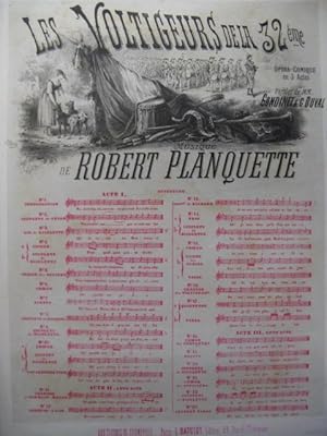 Seller image for PLANQUETTE Robert Les Voltigeurs No 8 Chant Piano ca1880 for sale by partitions-anciennes