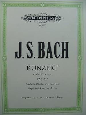 BACH J. S. Konzert d moll D minor 2 Pianos 4 mains ?