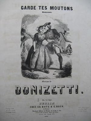 Imagen del vendedor de DONIZETTI G. Garde tes moutons Chant Piano ca1853 a la venta por partitions-anciennes