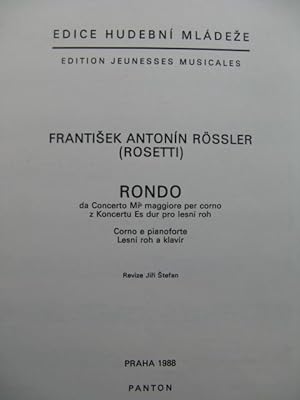 RÖSSLER Rosetti Frantisek Antonin Rondo Piano Cor
