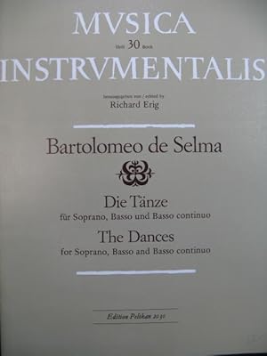 DE SELMA Bartolomeo Die Tänze Soprano Basso Basso continuo 1977