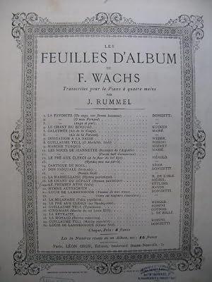Bild des Verk�ufers f�r WACHS Fr�d�ric Invitation � la Valse Piano 4 mains ca1875 zum Verkauf von partitions-anciennes