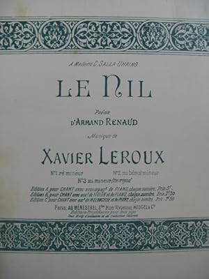 Seller image for LEROUX Xavier Le Nil Mi min Chant Piano Violon for sale by partitions-anciennes