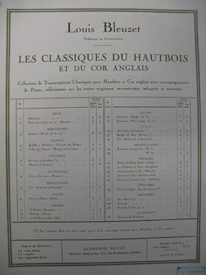 HAYDN Joseph Adagio Hautbois Piano 1947