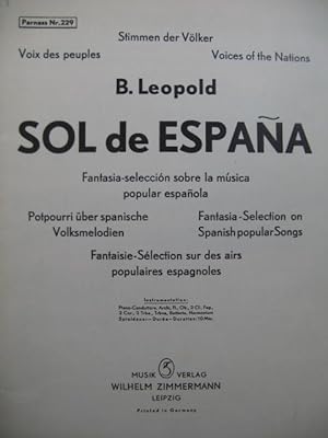 LEOPOLD B. Sol de Espana Fantaisie Orchestre 1937