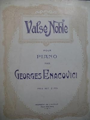 ENACOVICI Georges Valse Noble Piano