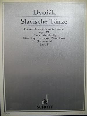DVORAK Anton Danses Slaves op 72 No 5 à 8 Piano 4 mains
