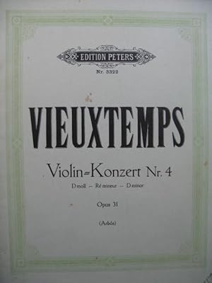 VIEUXTEMPS Henri Concerto No 4 Violon Piano