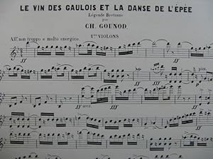 GOUNOD Charles Le Vin des Gaulois Orchestre ca1880