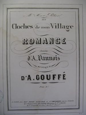 Image du vendeur pour GOUFF A. Les Cloches de mon Village Chant Piano ca1850 mis en vente par partitions-anciennes