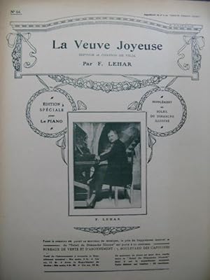 Seller image for LEHAR F. La Veuve Joyeuse Piano for sale by partitions-anciennes