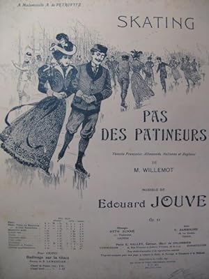 JOUVE Edouard Pas des Patineurs Piano Danse XIXe