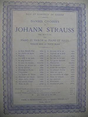 STRAUSS Johann Le Beau Danube Bleu Flûte solo 1876