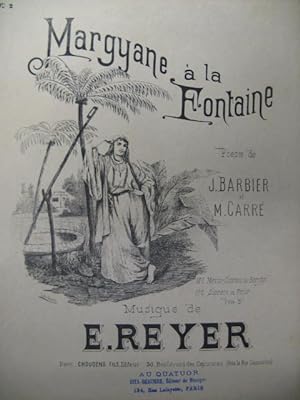 Seller image for REYER E. Margyane  la Fontaine Chant Piano ca1890 for sale by partitions-anciennes