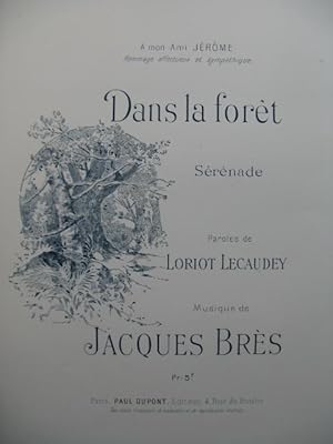 BRÈS Jacques Dans la Forêt Piano Chant