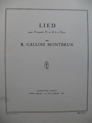 GALLOIS MONTBRUN Raymond Lied Piano Trompette