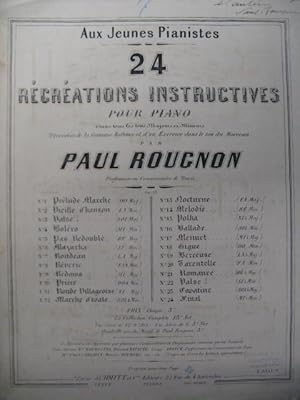 ROUGNON Paul Menuet Piano XIXe