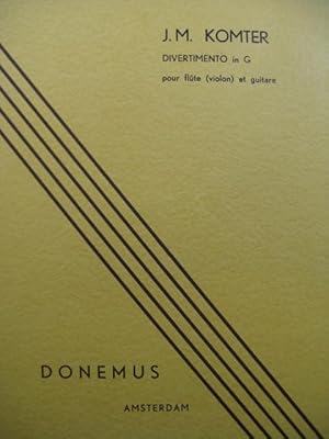 KOMTER J. M. Divertimento in G. Guitare Flûte ou Violon 1951