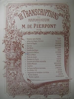WEBER Barcarolle d'Obéron Harmonium XIXe