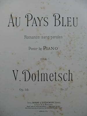 DOLMETSCH V. Au Pays Bleu Piano