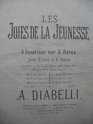 Seller image for DIABELLI Anton Sonatine No 1 Ut Piano 4 mains XIXe for sale by partitions-anciennes