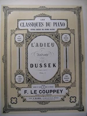 Seller image for DUSSEK J. L. L'adieu Piano XIXe for sale by partitions-anciennes