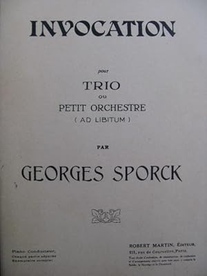 SPORCK Georges Invocation Orchestre